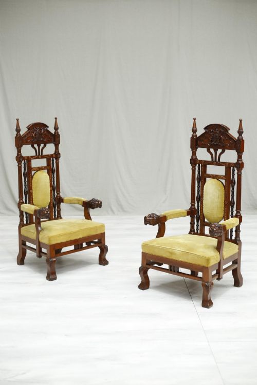 Pair of Antique Colonial Armchairs