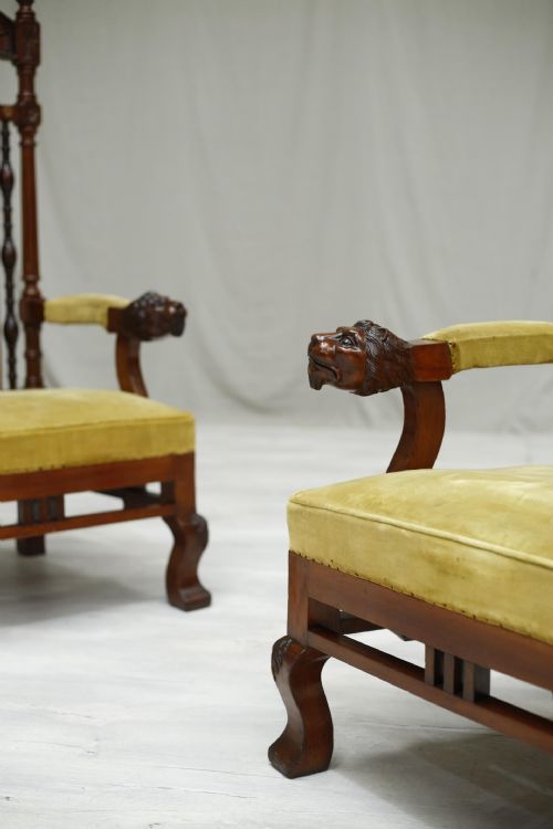 fig 2. Pair of Antique colonial armchairs