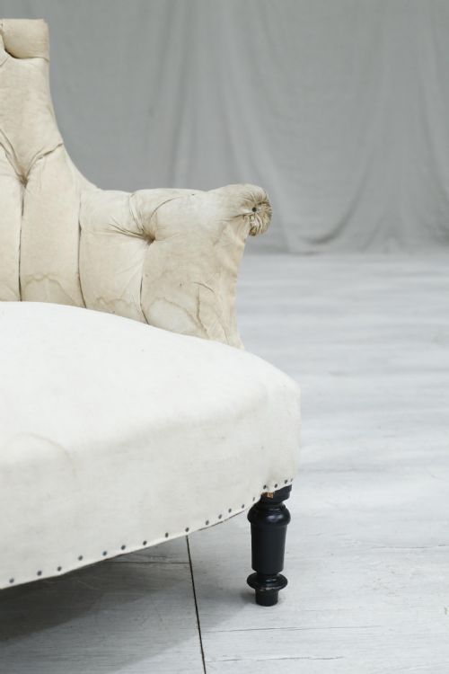 fig 1. Single Napoleon III buttoned shield back armchair