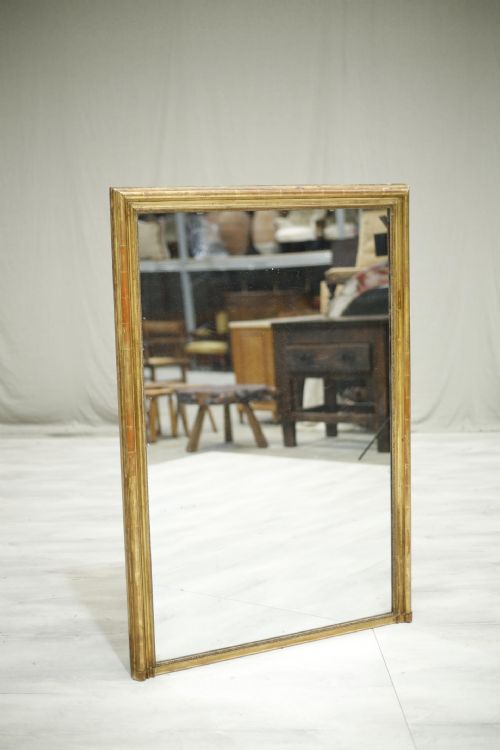 Large 19th Century French Gilt Overmantel Mirror
