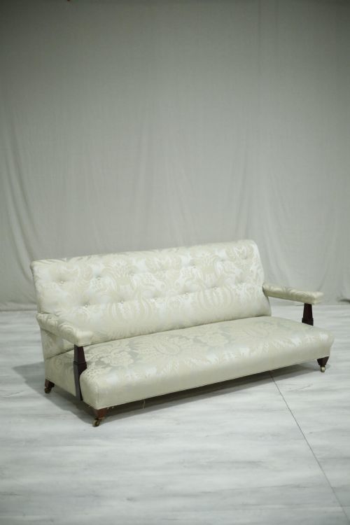 C.1900 Howard and Sons Style Open Armed Sofa