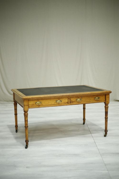 Victorian Oak and Leather Desk by D&h Waddington