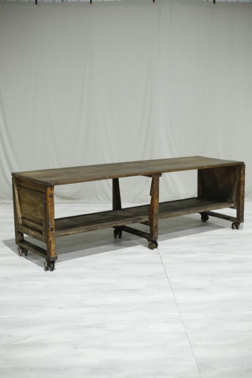 19th Century 2.6m Oak Bakers Table