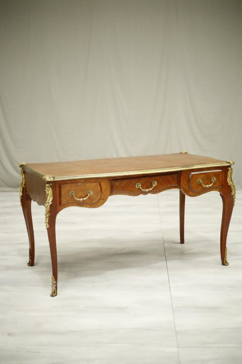19th Century French Empire Mahogany and Leather Desk