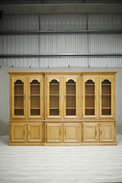 Large 20th Century French Oak Library Cabinet	