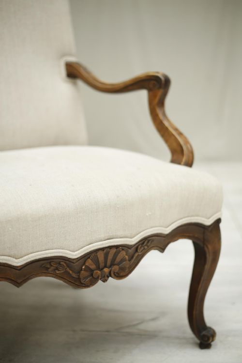 fig 1. 19th century Carved French open armchair