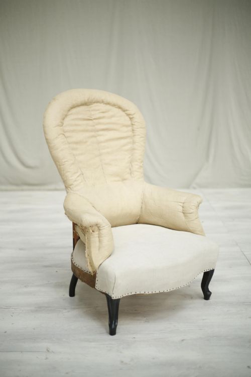 Napoleon III High Spoon Backed Armchair