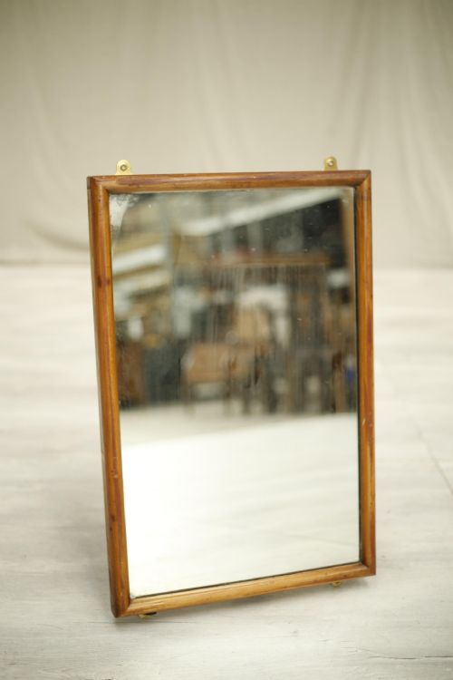 20th Century Mahogany Edge Railway Mirror