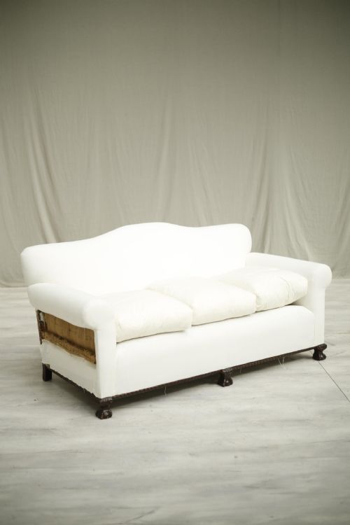 C.1900 English Country House Sofa with Claw Feet
