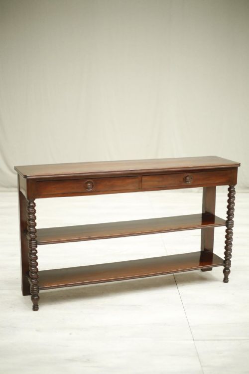 Victorian Mahogany Tiered Console Table