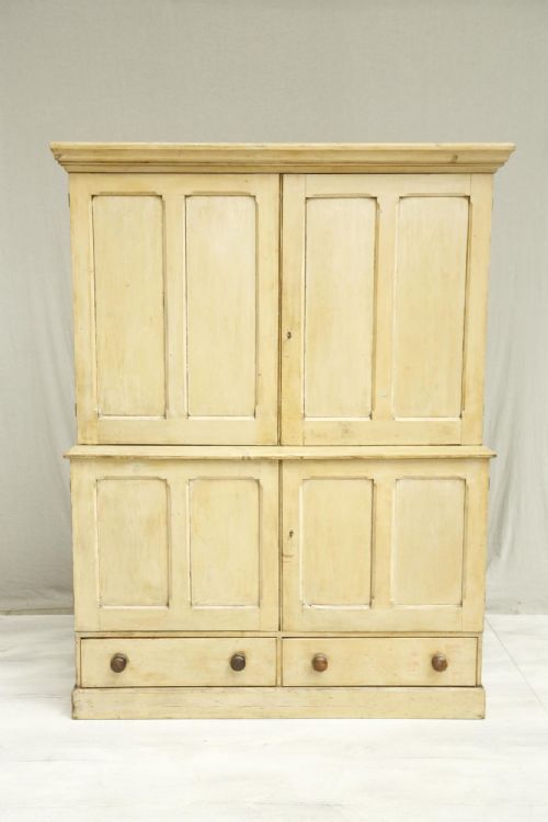 19th Century Painted Pine Housekeepers Cupboard
