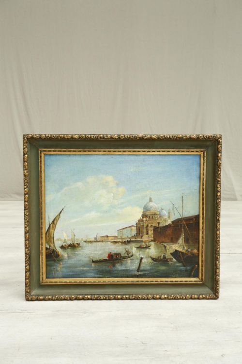 Early 20th Century Oil on Canvas Painting of Venice