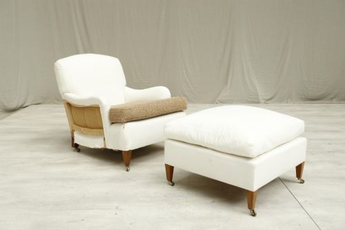 fig 1. 20th Century Howard style armchair and footstool