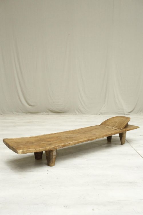 African Iroko Wood Senufo Bed Coffee Table