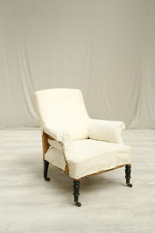 Single Napoleon III Square Backed Armchair