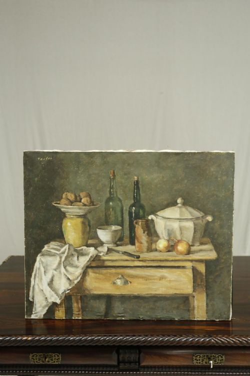 20th Century Painting of Bottles by Carlos Tauler