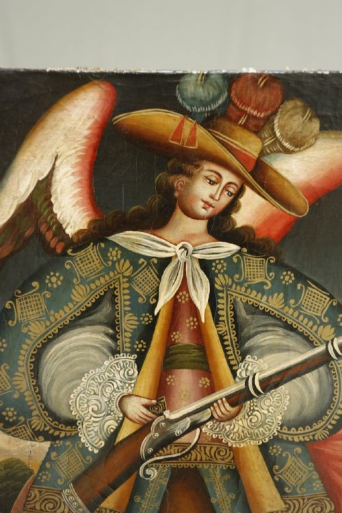 fig 1. 19th century painting of a Spanish colonial Angel