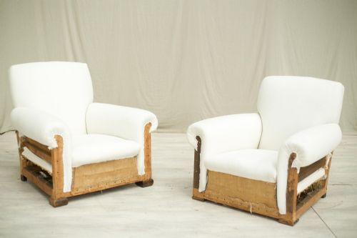 fig 1. Pair of 20th century His and Hers club chairs