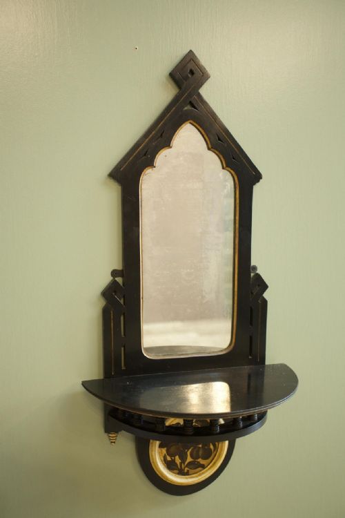Aesthetic Movement Mirror with Painted Decoration