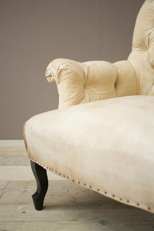 fig 1. Napoleon III Large buttoned scroll back armchair