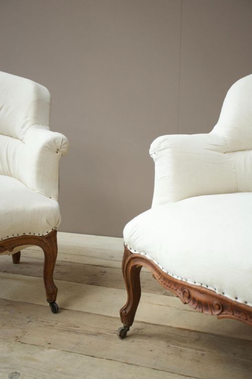 fig 1. Pair of French shield back armchairs -carved frame