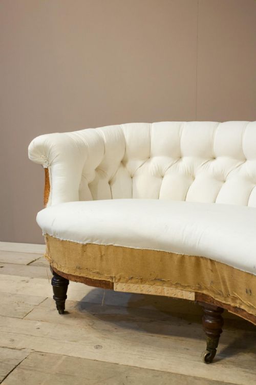 fig 1. Victorian buttoned kidney shape country house sofa