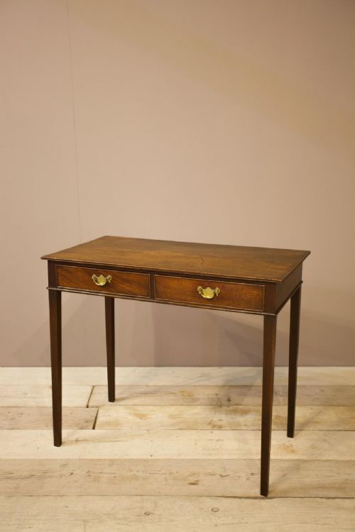 18th Century Georgian Two Drawers Mahogany Table