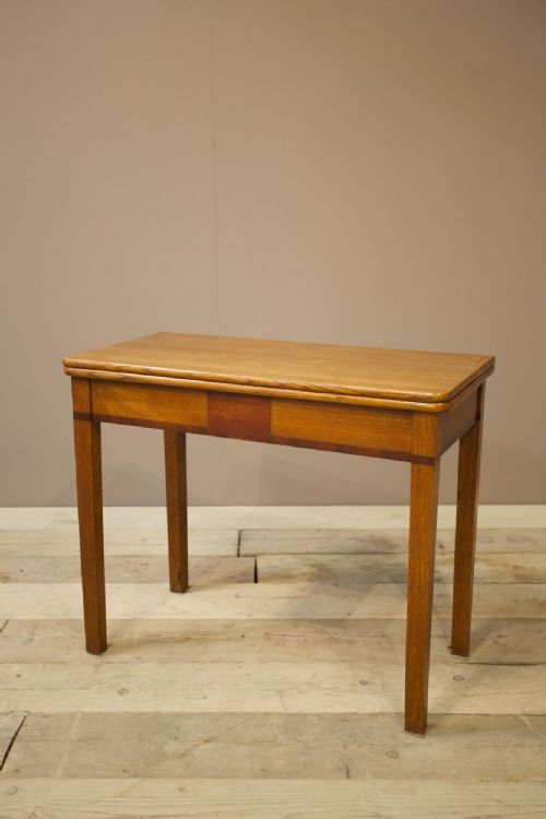 Victorian Satin Wood Fold Over Table