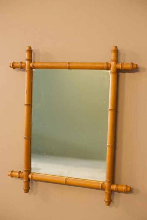 19th Century Faux Bamboo Mirror - 7