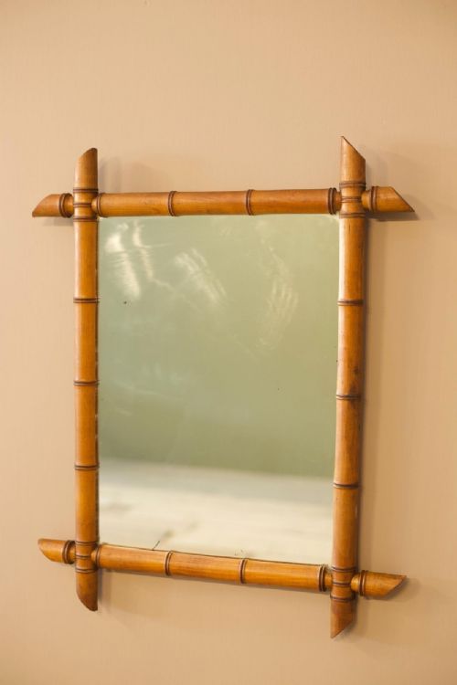 19th Century Faux Bamboo Mirror - 6