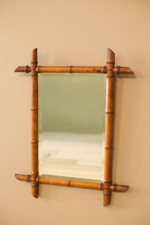 19th Century Faux Bamboo Mirror - 5