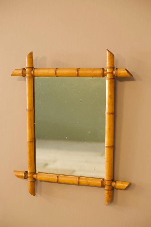 19th Century Faux Bamboo Mirror - 4