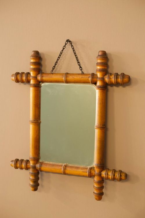 19th Century Faux Bamboo Mirror - 3