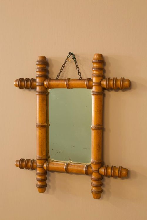 19th Century Faux Bamboo Mirror - 1