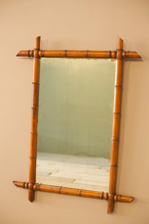 19th Century Faux Bamboo Mirror - 9
