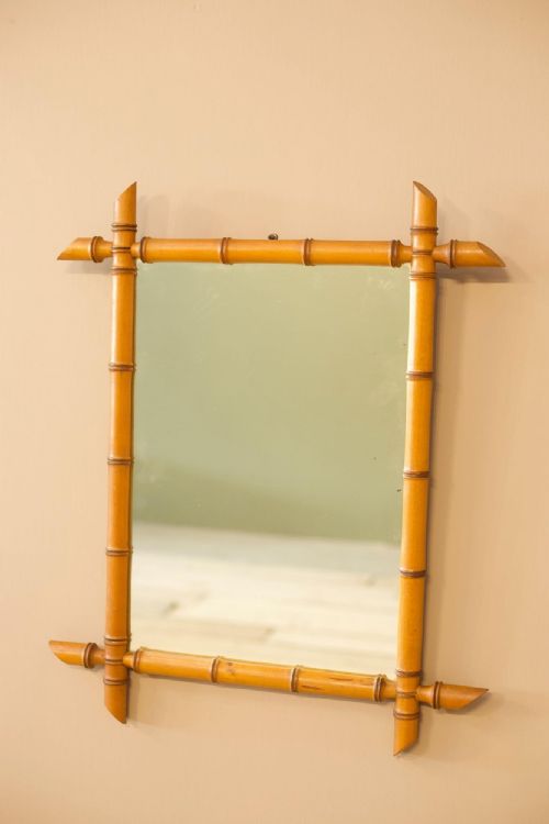 19th Century Faux Bamboo Mirror - 8