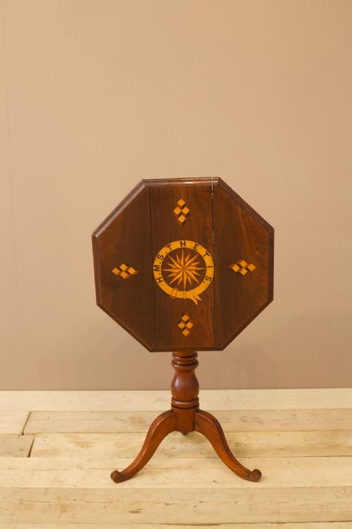 19th Century Exotic Hardwood Ships Table
