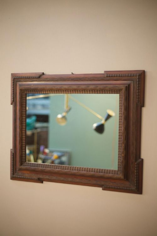 19th Century Deep Red Italian Mirror No2