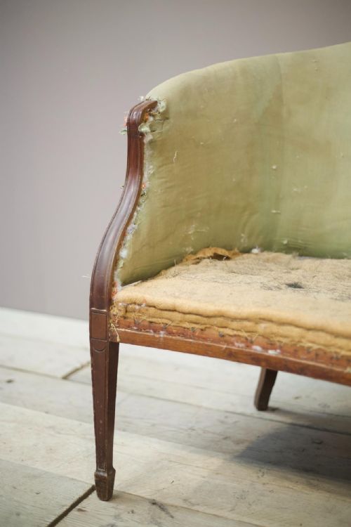 fig 1. English country house Hepplewhite style sofa