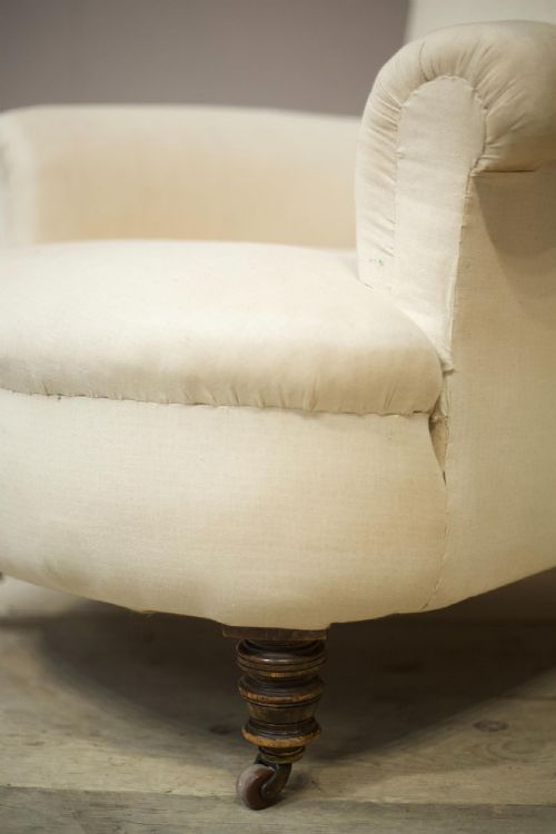 fig 1. Victorian English scroll back armchair