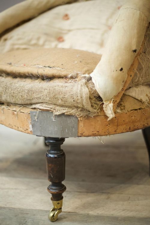 fig 1. Early 20th century wide seated French piecrust armchair