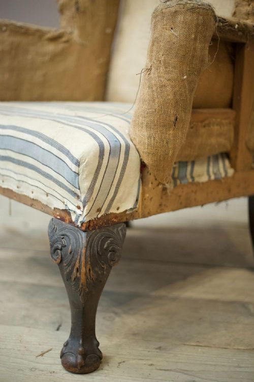 fig 1. 19th century Georgian style wingback armchair