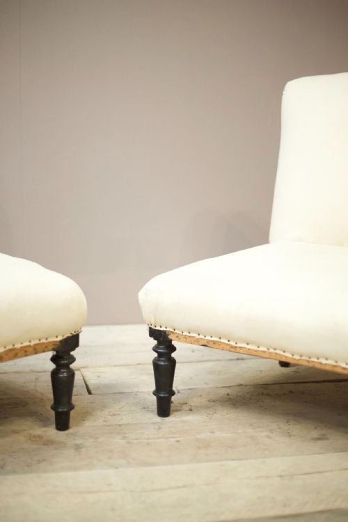 fig 1. Pair of Napoleon III cushion backed side chairs