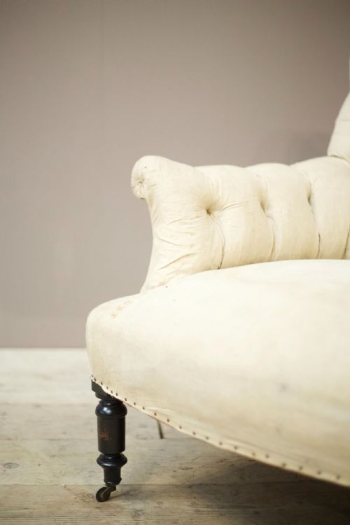 fig 1. Napoleon III Large proportioned buttoned square back armchair