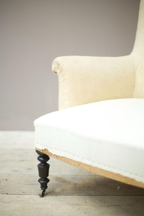 fig 1. Napoleon III Square back armchair with turned legs