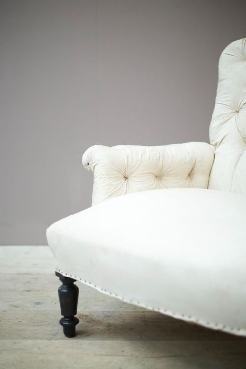 fig 1. Napoleon III elegant proportion buttoned square back armchair