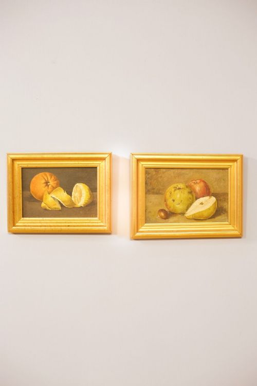 Two 19th Century Fruit Oil on Board Paintings