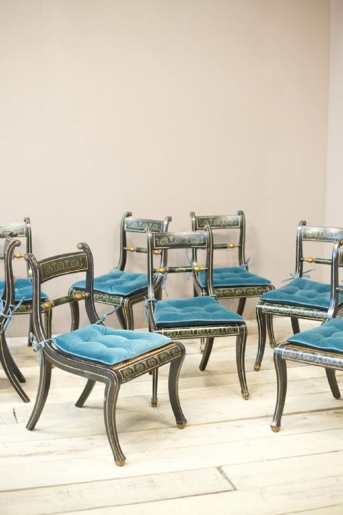 Set of 8 Georgian Regency Period Dining Chairs