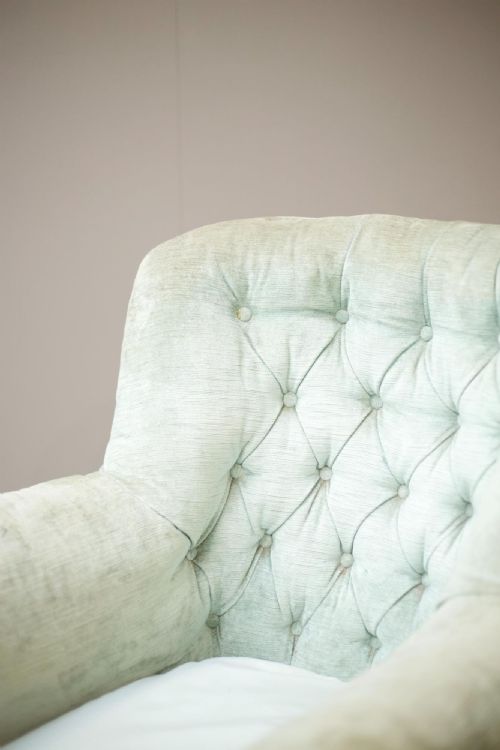 fig 1. Victorian buttoned back Tub chair by Cornelius V Smith