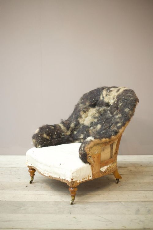 19th Century Howard and Sons Style Curved Back Armchair